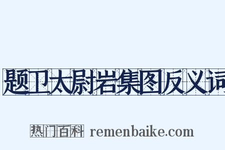 题卫太尉岩集图反义词是什么意思的图片